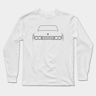 Rover P6 classic car outline graphic (black) Long Sleeve T-Shirt